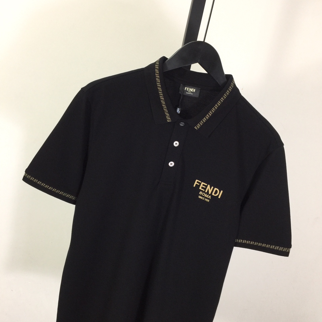 Fendi Logo Cotton Polo Shirt - EUR FASHION