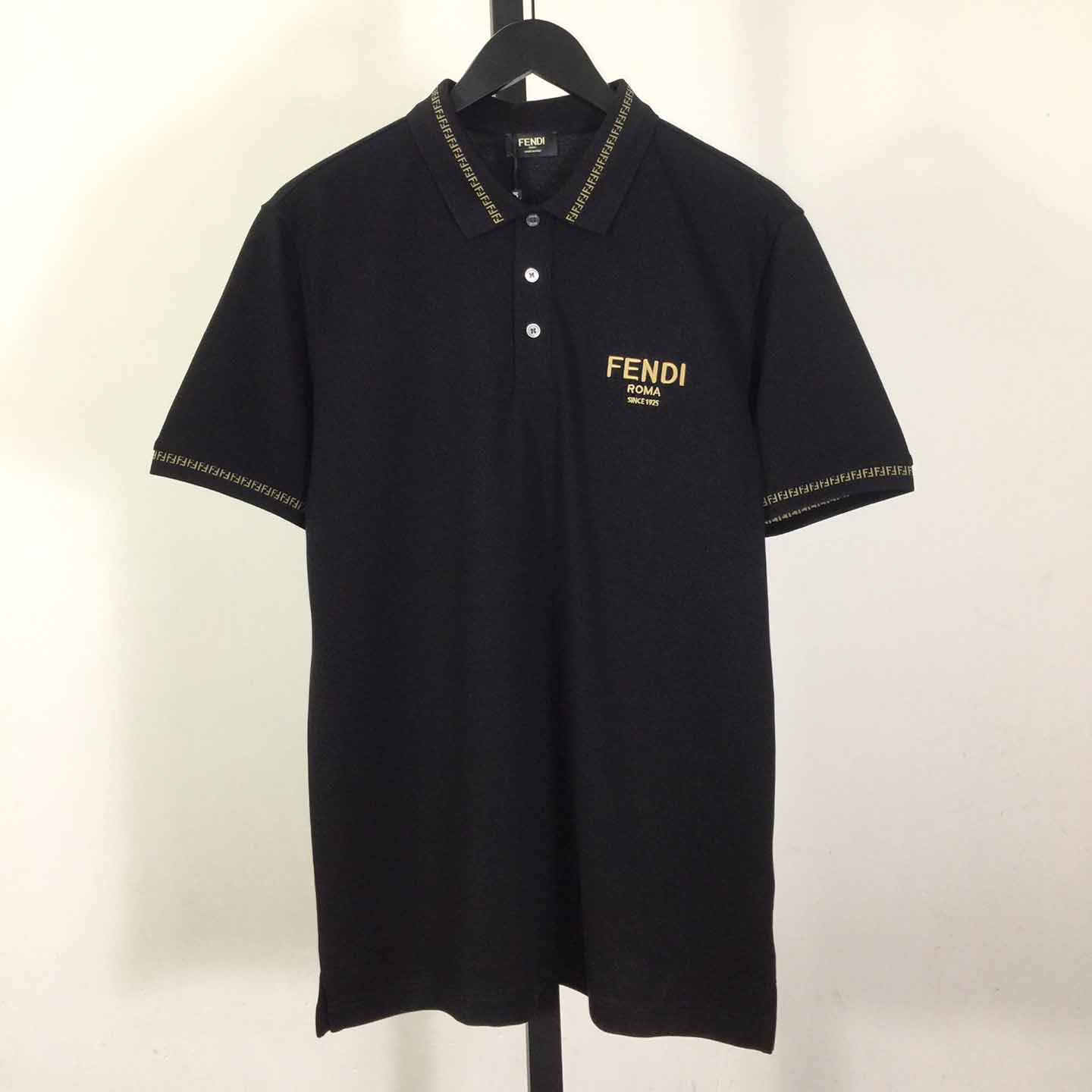 Fendi Logo Cotton Polo Shirt - EUR FASHION