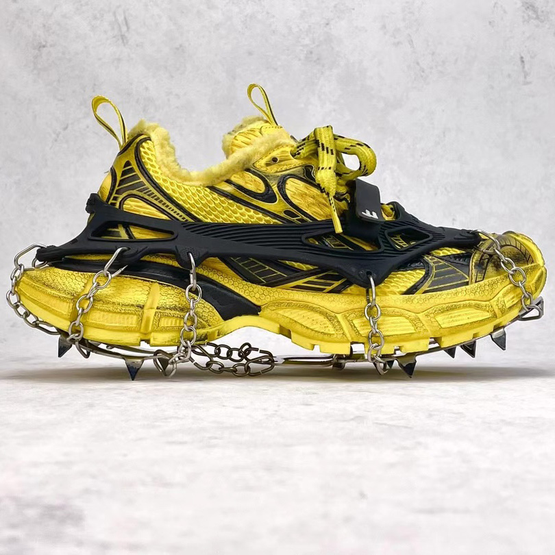 Balenciaga 3XL Ski Sneaker In Yellow And Black Mesh And Polyurethane - EUR FASHION