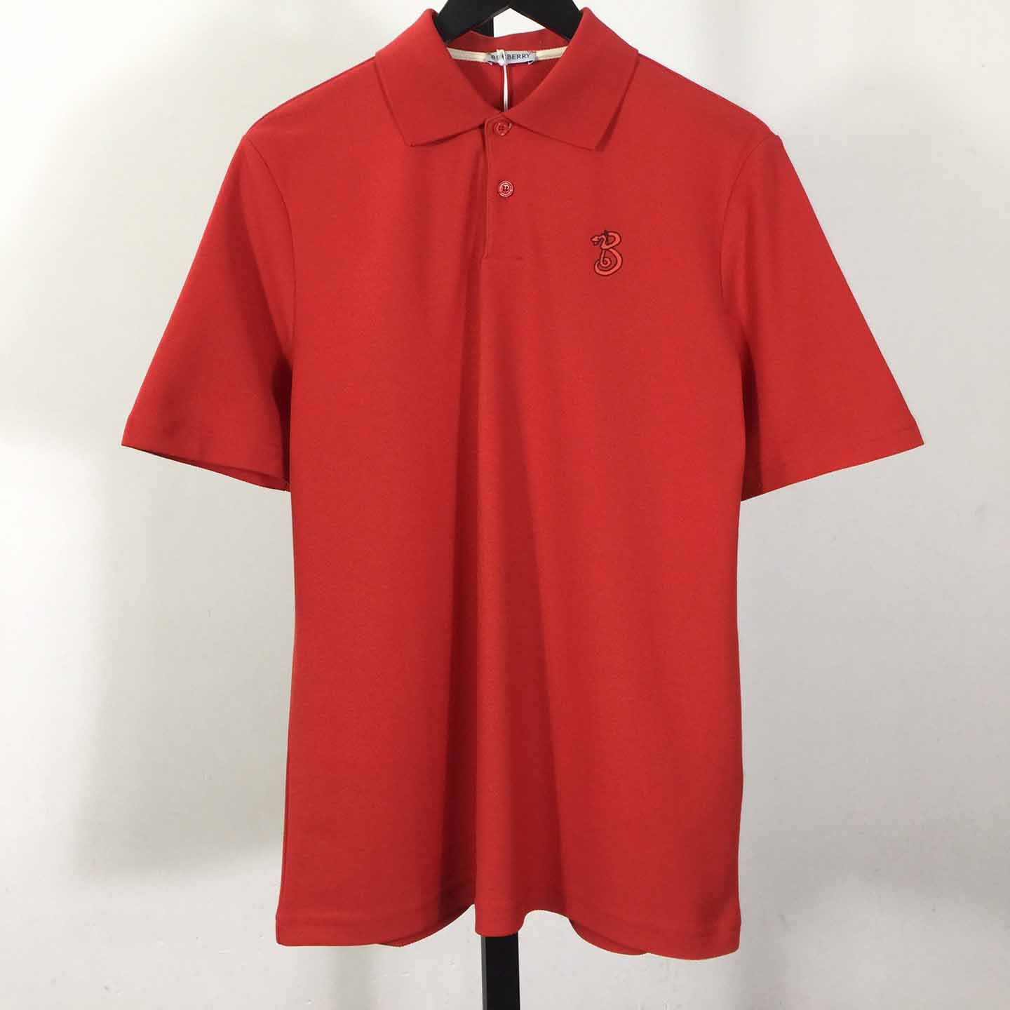 Burberry B Snake Cotton Polo Shirt - EUR FASHION