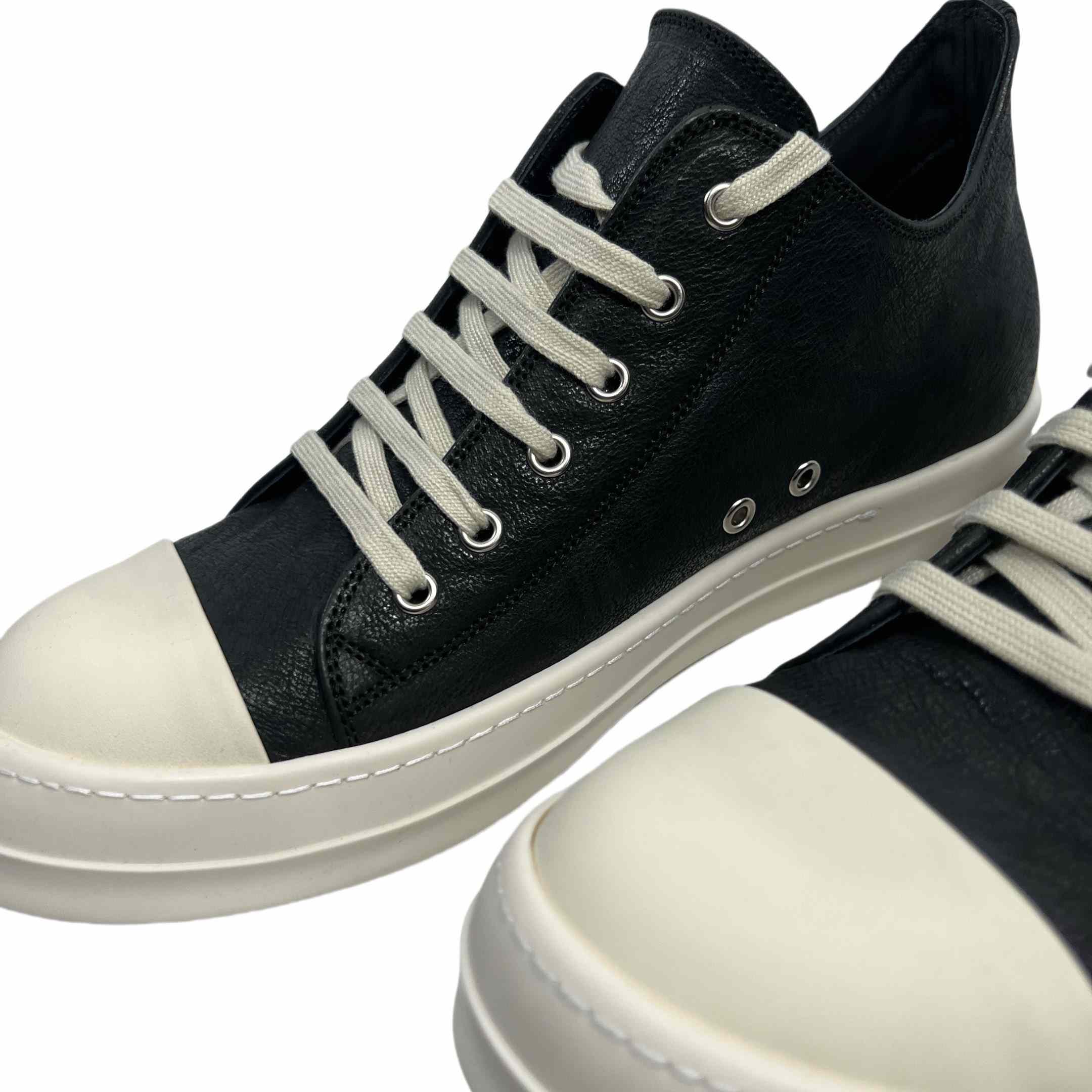 Rick Owens Leather Low-Top Sneakers - EUR FASHION