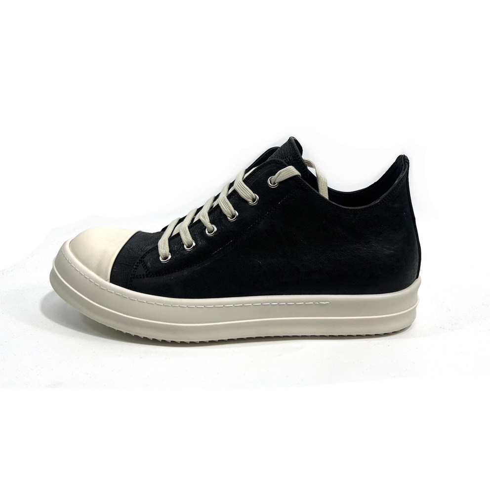 Rick Owens Leather Low-Top Sneakers - EUR FASHION