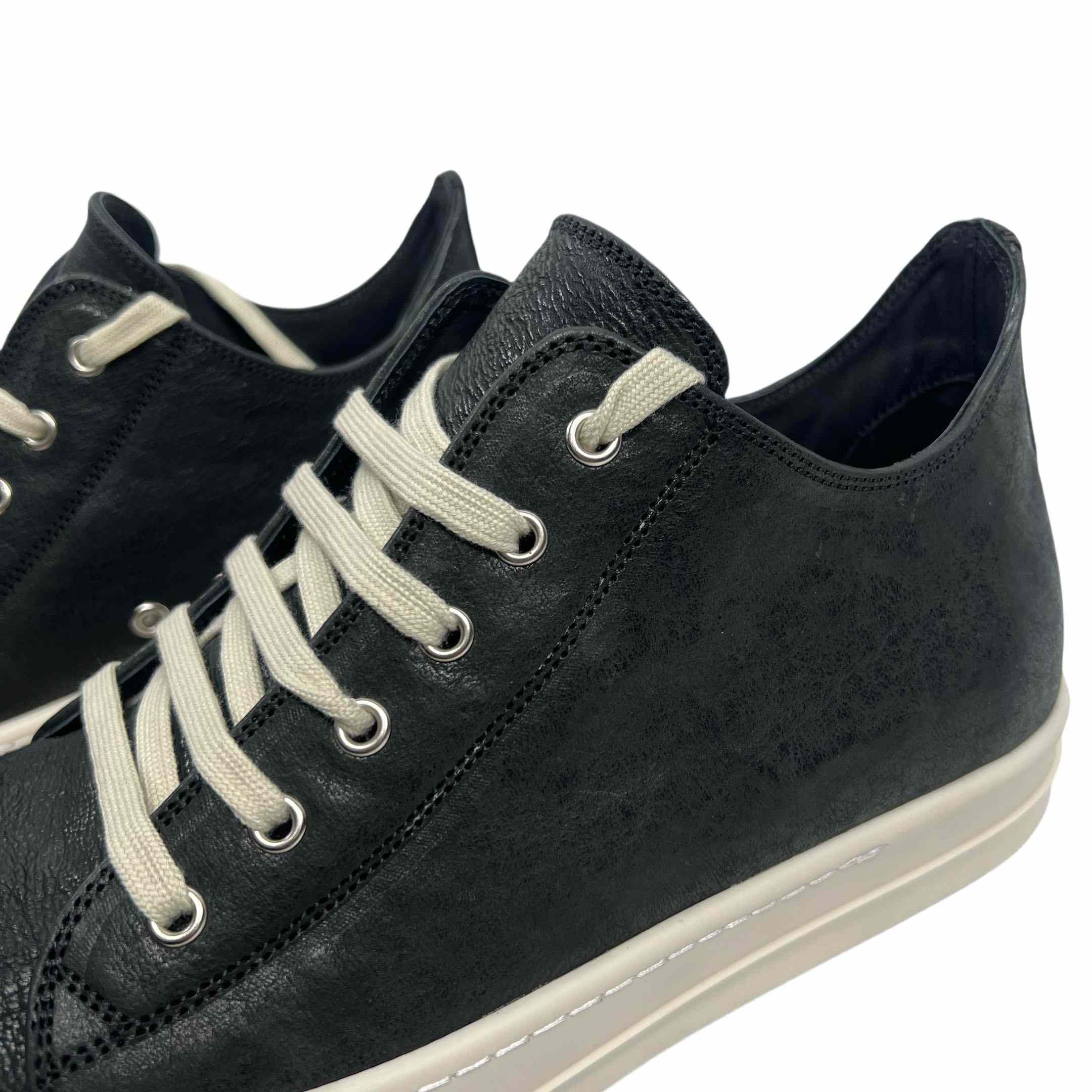 Rick Owens Leather Low-Top Sneakers - EUR FASHION