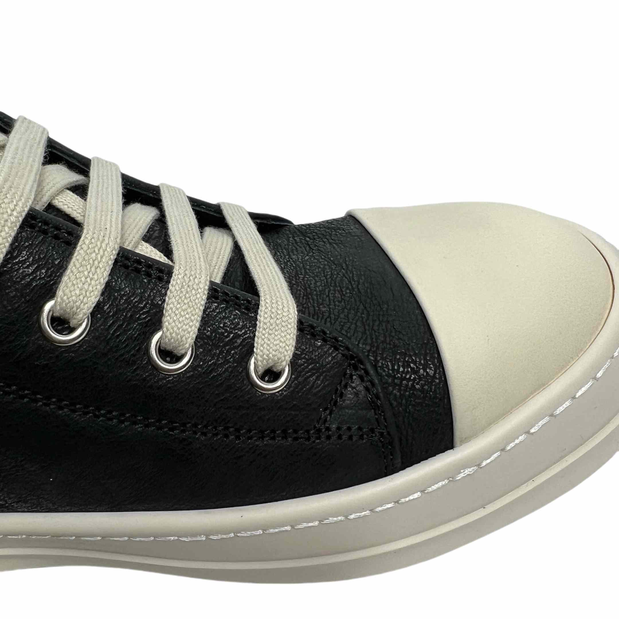 Rick Owens Leather Low-Top Sneakers - EUR FASHION