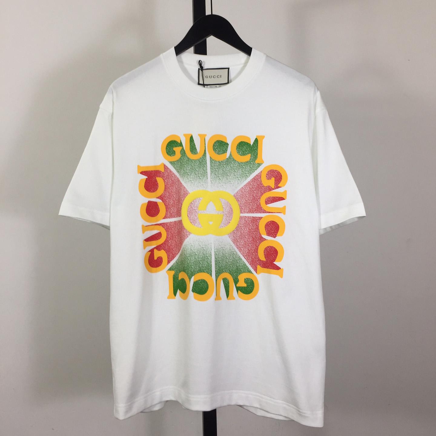 Gucci Cotton Jersey Printed T-shirt   - EUR FASHION