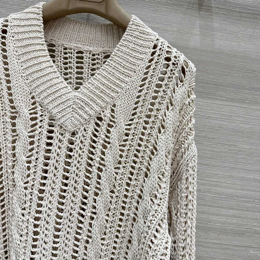 Brunello Cucinelli Jute And Cotton Cable & Mesh Sweater - EUR FASHION