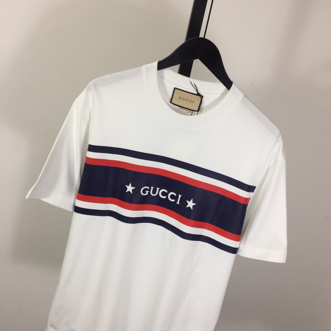 Gucci Cotton Jersey Printed T-shirt   - EUR FASHION