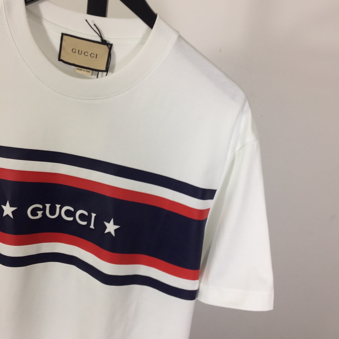 Gucci Cotton Jersey Printed T-shirt   - EUR FASHION