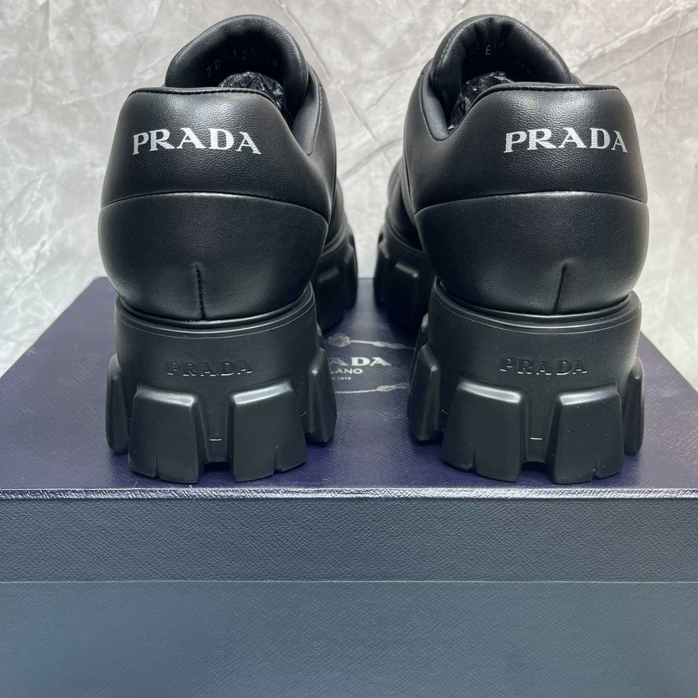 Prada Padded Nappa Leather Lace-up Shoes - EUR FASHION