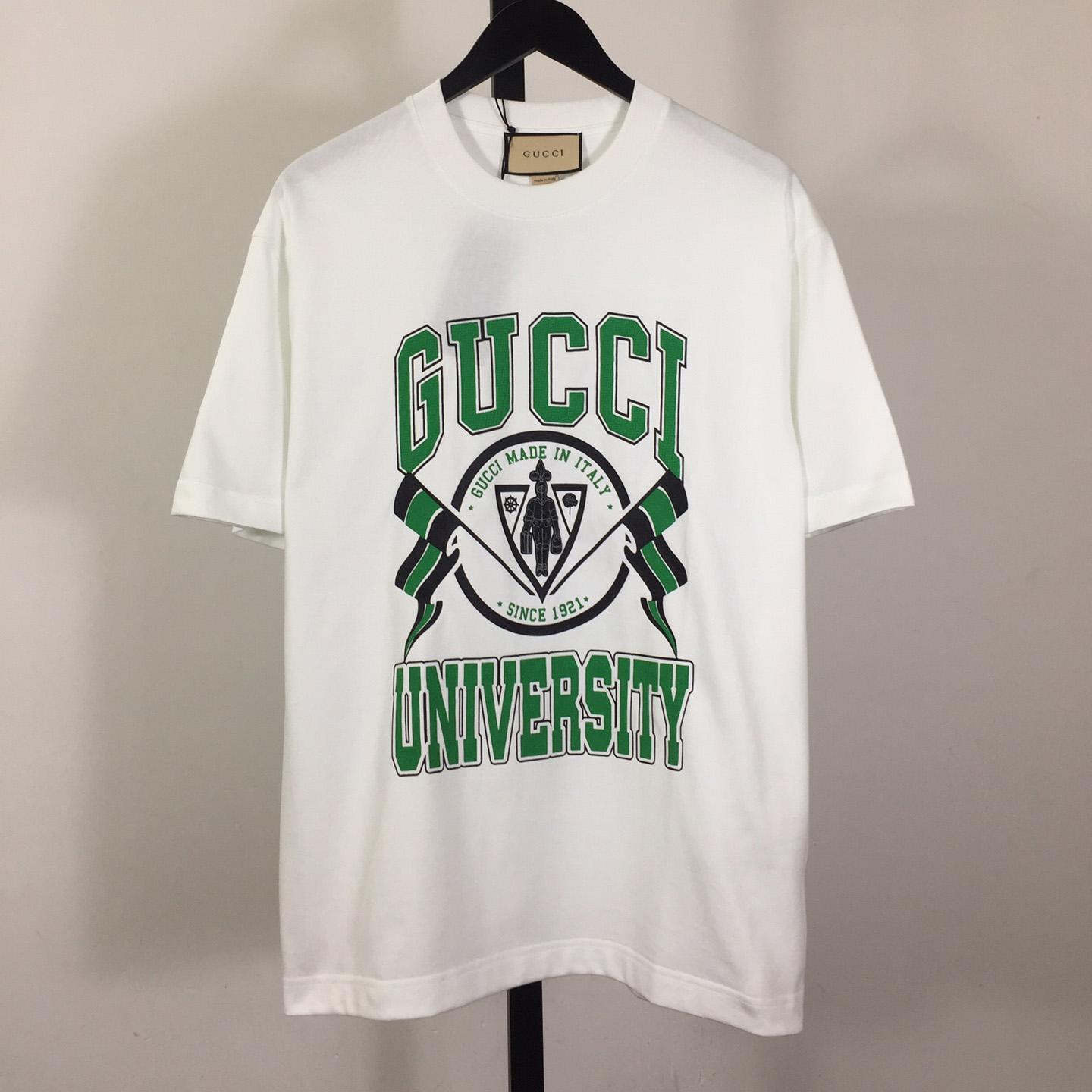 Gucci Cotton Jersey Printed T-shirt   - EUR FASHION