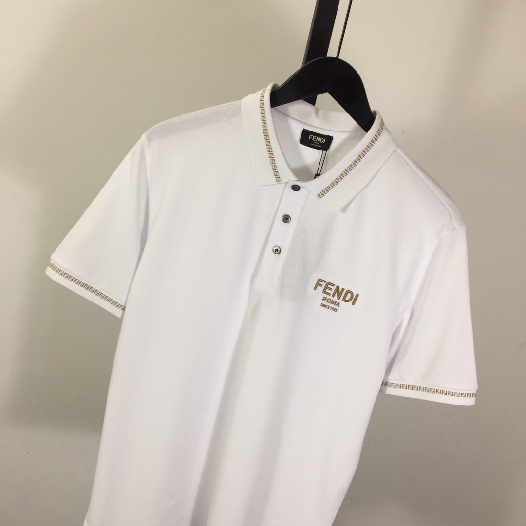 Fendi Logo Cotton Polo Shirt - EUR FASHION