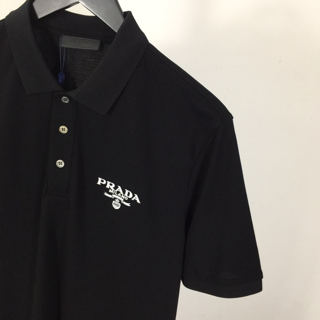 Prada Logo Cotton Polo Shirt - EUR FASHION