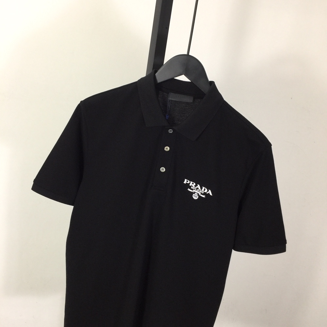 Prada Logo Cotton Polo Shirt - EUR FASHION