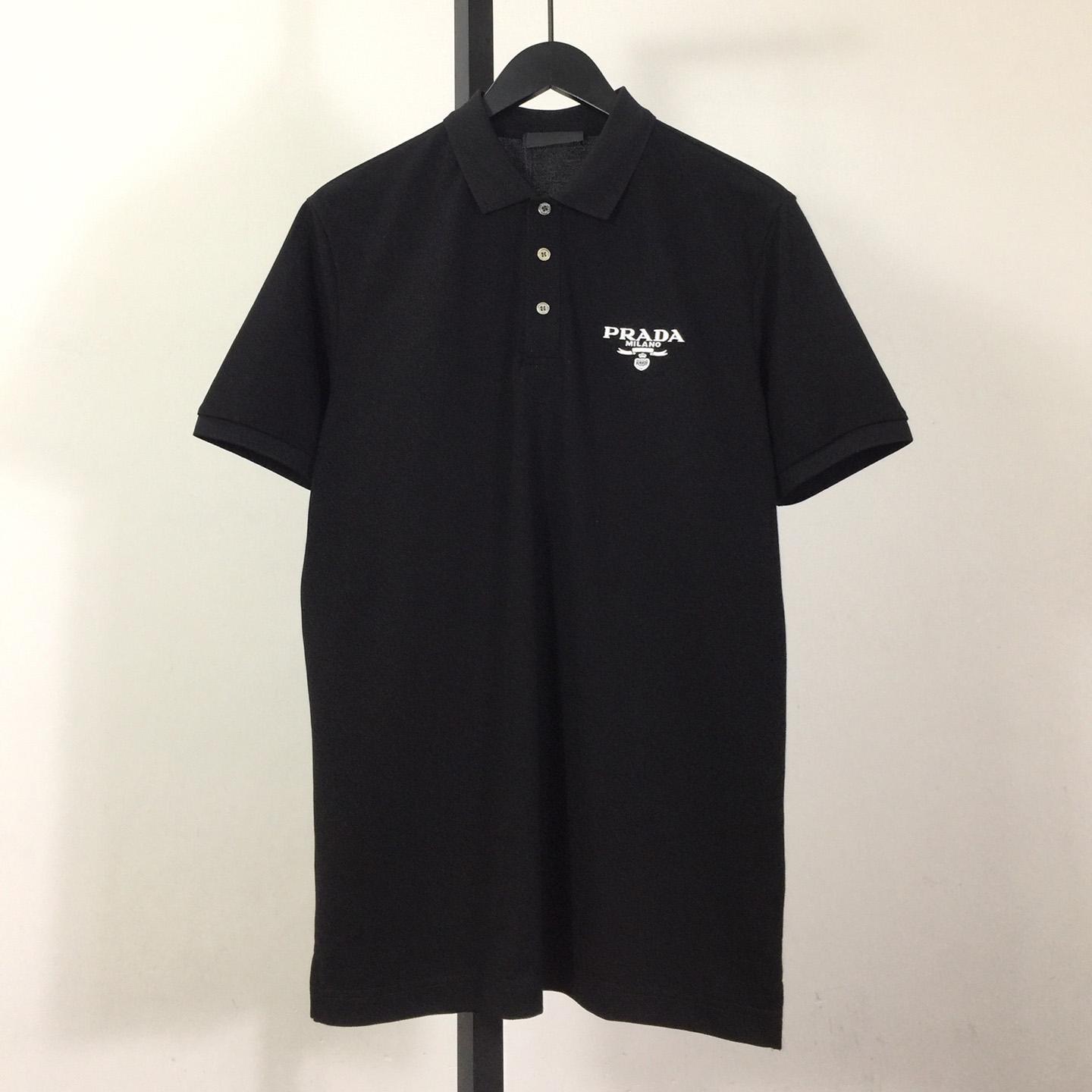 Prada Logo Cotton Polo Shirt - EUR FASHION