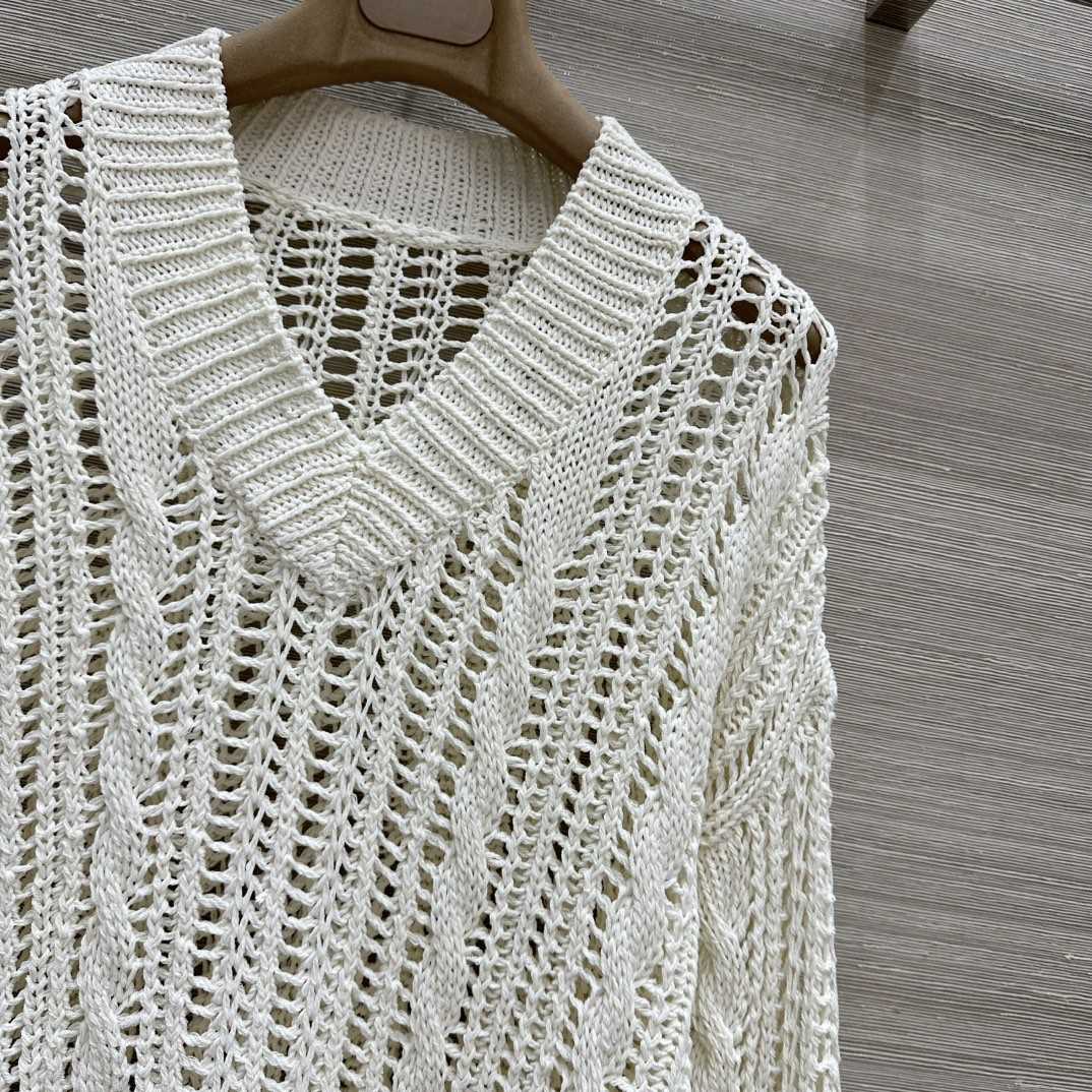 Brunello Cucinelli Jute And Cotton Cable & Mesh Sweater - EUR FASHION