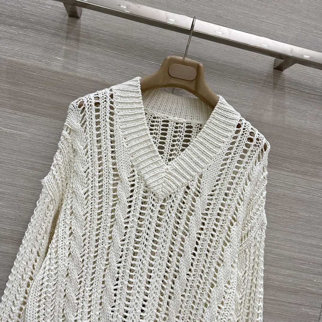 Brunello Cucinelli Jute And Cotton Cable & Mesh Sweater - EUR FASHION