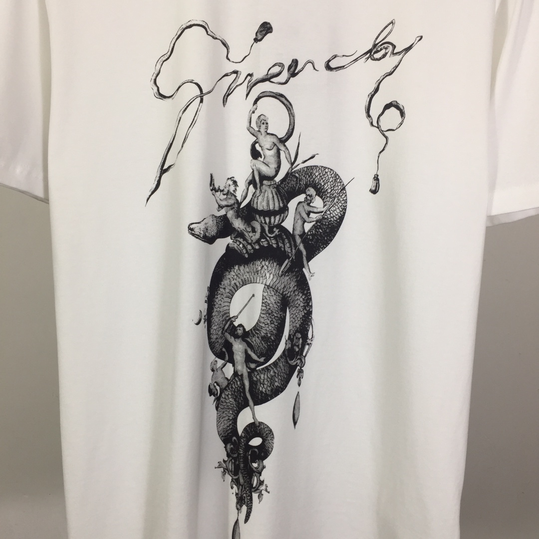 Givenchy T-shirt In Cotton With Chandelier And Snake Print - EUR FASHION