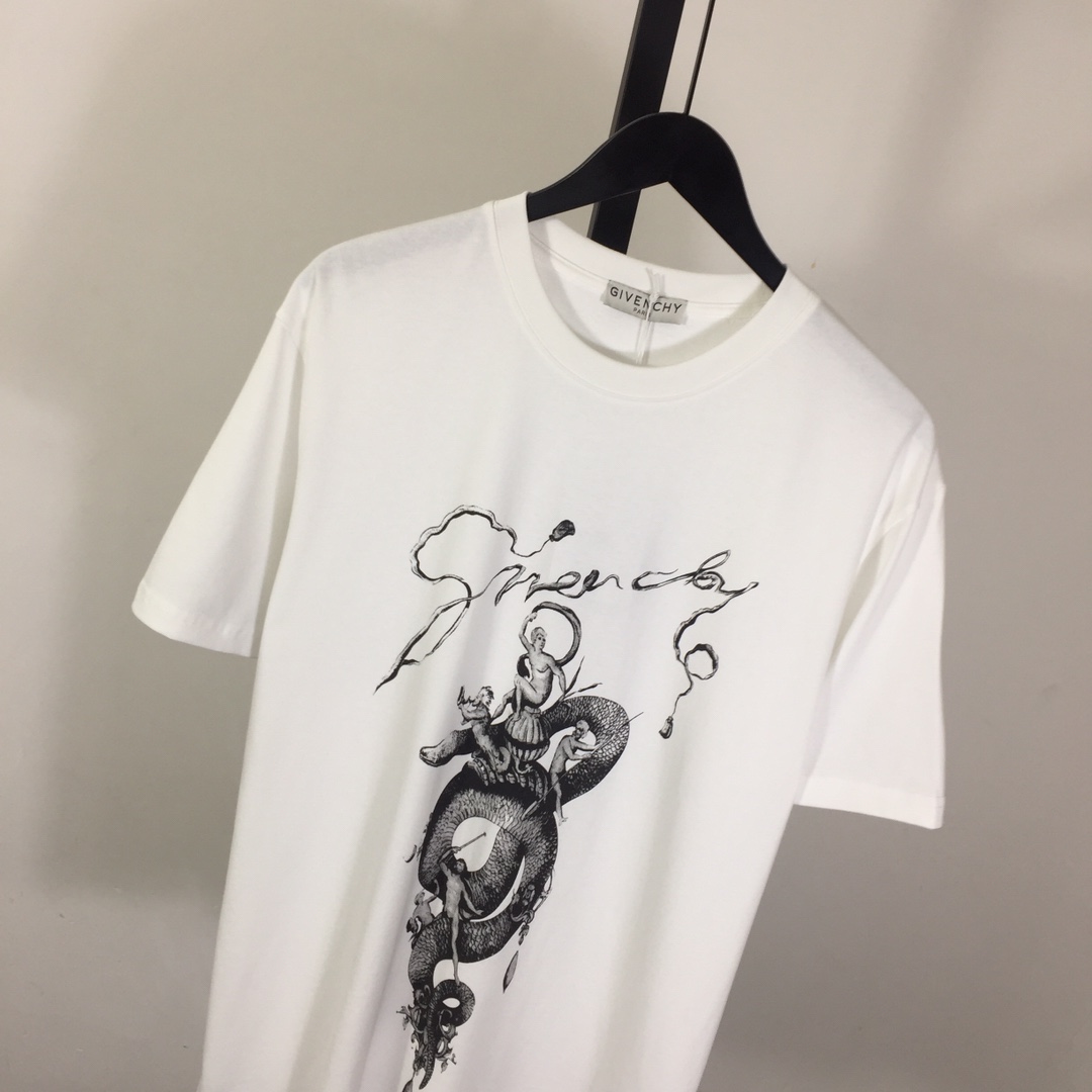 Givenchy T-shirt In Cotton With Chandelier And Snake Print - EUR FASHION