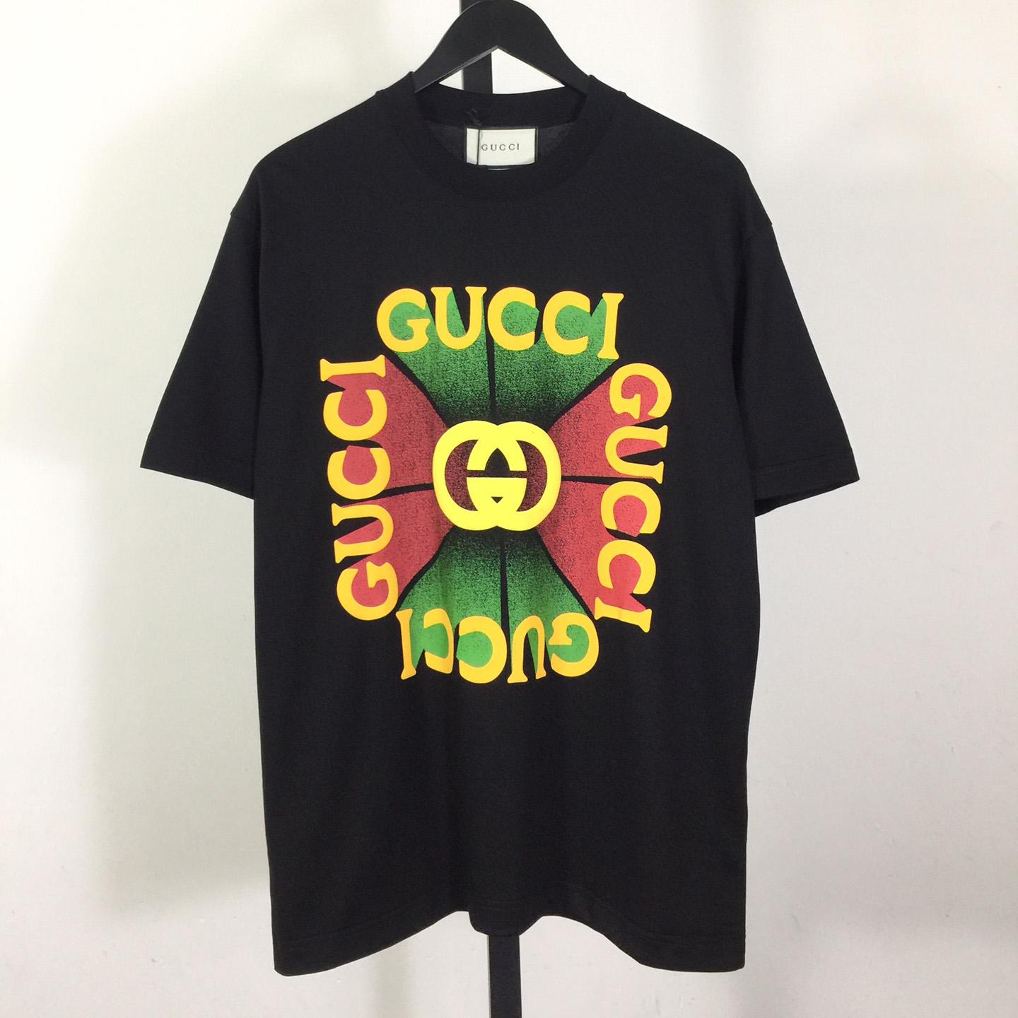 Gucci Cotton Jersey Printed T-shirt   - EUR FASHION