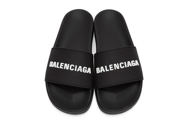 Balenciaga Preps Two-Tone Logo Pool Slides  - EUR FASHION